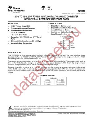 TLV5636CDGKR datasheet  